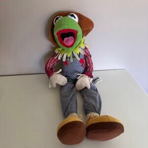Vintage Kermit the Frog Muppets Wizard of Oz Scarecrow Nanco Posable Doll